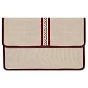 Jute Bag File Folders for Certificates and Important Documents Folder, Conference Folder, Document Organizer (Maroon)