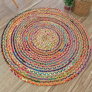 Jute Braided Natural Hand Woven Reversible