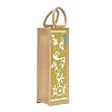 Jute Cottage Men's and Women's Eco-Friendly Printed Water Bottle Jute Bag