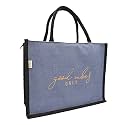 JUTEKA quote printed Jute Bag for Lunch, Office, Grocery, Picnic, Tiffin, Shopping Hand Bag with padded cotton handles…