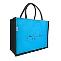 JUTEKA quote printed Jute Bag for Lunch, Office, Grocery, Picnic, Tiffin, Shopping Hand Bag with padded cotton handles…