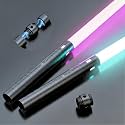 Juxaxia 2-Pack 24-Inch Metal Hilt Dueling Lightsaber Toy for Kids