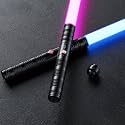 Juxaxia 2-Pack Metal Hilt Dueling Lightsaber for Adults & Kids, Black