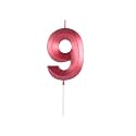 Birthday Candles 0 Metallic Red Number Zero Year Anniversary Cake Topper Size Width 3.5 x Height 5 cm