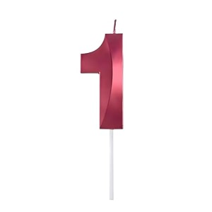 birthday candles 0 metallic red number zero year anniversary cake topper size width 35 x height 5 cm