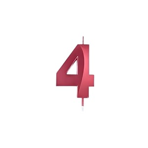 birthday candles 0 metallic red number zero year anniversary cake topper size width 35 x height 5 cm