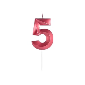 birthday candles 0 metallic red number zero year anniversary cake topper size width 35 x height 5 cm