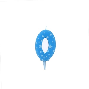 birthday candles number 0 for cake decoration topper anniversary party celebration star blue colour size  43 x 63 cm