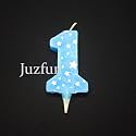 Birthday Candles Number 6 for Cake Decoration Topper Sixth Anniversary Party Celebration Star Blue Colour Size : 4.3 x 6.3 CM