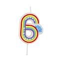 Birthday Candles for Kids Number 6 Candles Unicorn Cake Topper Decoration Sixth Year Wedding Anniversary Size - Height 5 CM x Width 3 CM