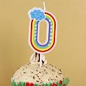 Birthday Candles for Kids Number 0 Unicorn Party Cake Topper Decoration Anniversary Size - Height 5 CM x Width 3 CM