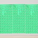 Square Foil Curtains Green Backdrop | Pack of 3 | Sparkling Fringe Curtain for Weddings Anniversaries Baby Showers Birthday Stage Background Decorations - 9 x 6 ft