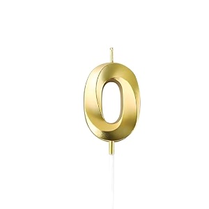 birthday number candles 1 cake decoration first year wedding anniversary shower party metallic gold colour size  width 3 x height 7 cm