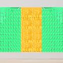 Square Foil Curtains Backdrop Decoration | Pack of 3 (2 Green &amp; 1 Gold) | 9 x 6 ft | Fringe Curtain for Birthday, Wedding, Anniversary &amp; Baby Shower Party Stage Photobooth Background