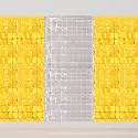 Square Foil Curtains Backdrop | Pack of 3 (1 Silver &amp; 2 Gold) | Sparkling Fringe Curtain for Weddings Anniversaries Baby Showers Birthday Stage Background Decorations - 9 x 6 ft