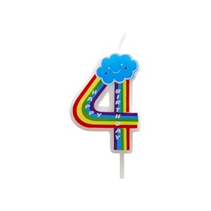 birthday candles for kids number 4 unicorn cake topper decoration fourth wedding anniversary celebration size - height 5 cm x width 3 cm