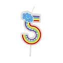 Birthday Candles for Kids Number 5 Unicorn Cake Decoration Fifth Year Wedding Anniversary Celebration Size - Height 5 CM x Width 3 CM