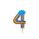 Birthday Candles for Kids Number 4 Unicorn Cake Topper Decoration Fourth Wedding Anniversary Celebration Size - Height 5 CM x Width 3 CM