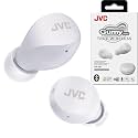 JVC Compact and Lightweight Gumy Mini True Wireless Earbuds Headphones, Long Battery Life (up to 23 Hours), Sound with Neodymium Magnet Driver, Water Resistance (IPX4) - HAA6TW (White)