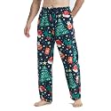 Jveyvth Mens Pajama Pants Flannel Cotton Plaid Sleep &amp; Lounge Pants, PJ Bottoms with Pockets and Button Fly