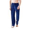 Jveyvth Mens Pajama Pants Flannel Cotton Plaid Sleep &amp; Lounge Pants, PJ Bottoms with Pockets and Button Fly