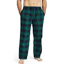 Jveyvth Mens Pajama Pants Flannel Cotton Plaid Sleep &amp; Lounge Pants, PJ Bottoms with Pockets and Button Fly