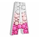 3FT DIY Mosaic Balloon Letter A Frame, Fillable Party Backdrop Decor