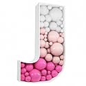 3FT DIY Mosaic Balloon Letter J Frame, Fillable Party Backdrop Decor