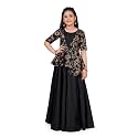 Jwalin Girls Taffeta Maxi Length Foil Printed Dresses