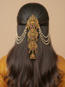 JWELLA Traditional Antique Gold Finish Bridal Choti