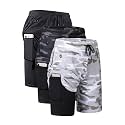 JWJ Mens 2 in 1 Running Shorts Quick Dry Gym Athletic Workout Clothes with Side Pockets
