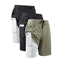 JWJ Mens 2 in 1 Running Shorts Quick Dry Gym Athletic Workout Clothes with Side Pockets