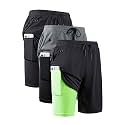 JWJ Mens 2 in 1 Running Shorts Quick Dry Gym Athletic Workout Clothes with Side Pockets