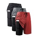 JWJ Mens 2 in 1 Running Shorts Quick Dry Gym Athletic Workout Clothes with Side Pockets
