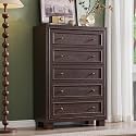 JXQTLINGMU Dresser for Bedroom with 5 Drawers, Two Included Base Styles