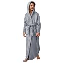 Jxstar Girls Bathrobes Kids Long Hooded Robes Plush Full Length Coral Fleece Pajamas Sleepwear
