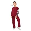 Jxstar Girls Checkerboard Sweatshirt Sweatpants Pullover Tracksuit Clothes Set