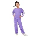 Jxstar Girls Checkerboard Sweatshirt Sweatpants Pullover Tracksuit Clothes Set