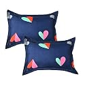 JY 3D Premium Quilted Pillows Filled with Gray Cotton Super Sleeping Pillows 16" X 26" Set of 2 (3D Blue)