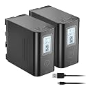 JYJZPB 2 Pack NP-F970 Battery Compatible with Sony Handycams 8800mAh
