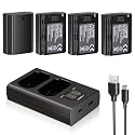 JYJZPB 4-Pack NP-FZ100 Battery for Sony A7iv, A7iii, A7C, A1, FX3, FX30
