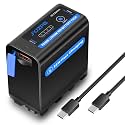 JYJZPB 8800mAh NP-F980 Battery with PD 30W USB C Port