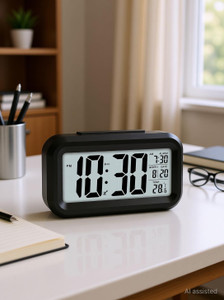 JYORESHA Digital Black Clock