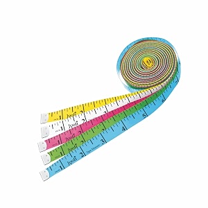 jyoti 36703 tape measure for body measurement sewing dressmaking ruler durable soft flexible inch tape for measurement length 60 inches  150cm - width 13mm - pack of 1
