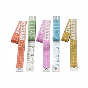 jyoti 36712 tape measure for body measurement sewing dressmaking ruler durable soft flexible inch tape for measurement length 60 inches  150cm - width 13mm - pack of 10 pieces