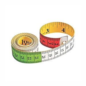 jyoti 36729 tape measure for body measurement sewing dressmaking ruler durable soft flexible inch tape for measurement length 60 inches  150 cm - width 20mm - pack of 10 pieces