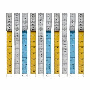 jyoti tape measure for body measurement sewing dressmaking ruler durable soft flexible inch tape for measurement length 60 inches  150cm - width 20mm pvc coated fabric - pack of 10 pieces
