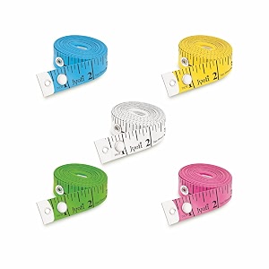 jyoti 38313 tape measure for body measurement sewing dressmaking ruler durable soft flexible inch tape for measurement length 120 inches  300cm - width 20mm - pack of 10 boxes