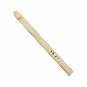 jyoti crochet hook bamboo for wool work hand knitted sewing diy craft weaving needle ideal for sweaters purses scarves sling bag hats and booties  15889 63415cm of size 0  8mm - 5 pieces