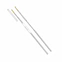 Jyoti Crochet Hook Steel (Gold Point) for Thread Work, Hand Knitted Sewing DIY Craft Weaving Needle, Ideal for Sweaters, Purses, Scarves, and Hats, #15404 (Silver, 5"/12cm of Size 11/0.7mm) - 10 Pcs